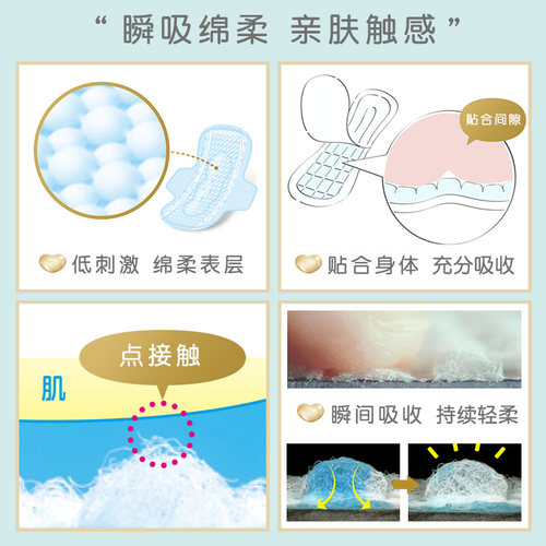 日版 花王 KAO 乐而雅F系 夜用卫生巾  30cm*10片*5包 带护翼 - 图1