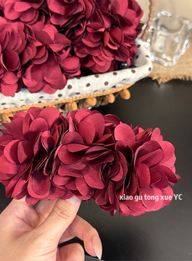 易梦玲同款红色花花香蕉夹