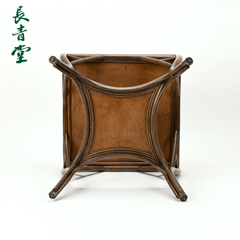 长青堂 藤编中式餐桌4人吃饭桌子中古喝茶茶桌家用方桌餐厅四人桌,淘宝优惠券,粉丝福利购,淘宝优惠卷