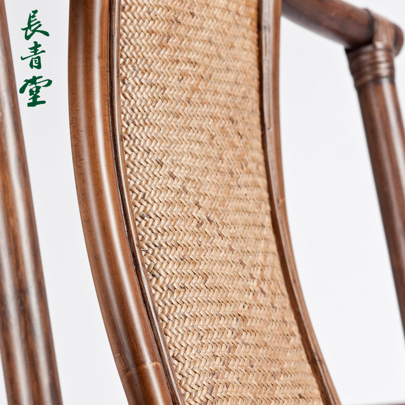 长青堂天然真藤椅子明清老式太师椅单人家用阳台休闲椅靠背椅餐椅,淘宝优惠券,粉丝福利购,淘宝优惠卷