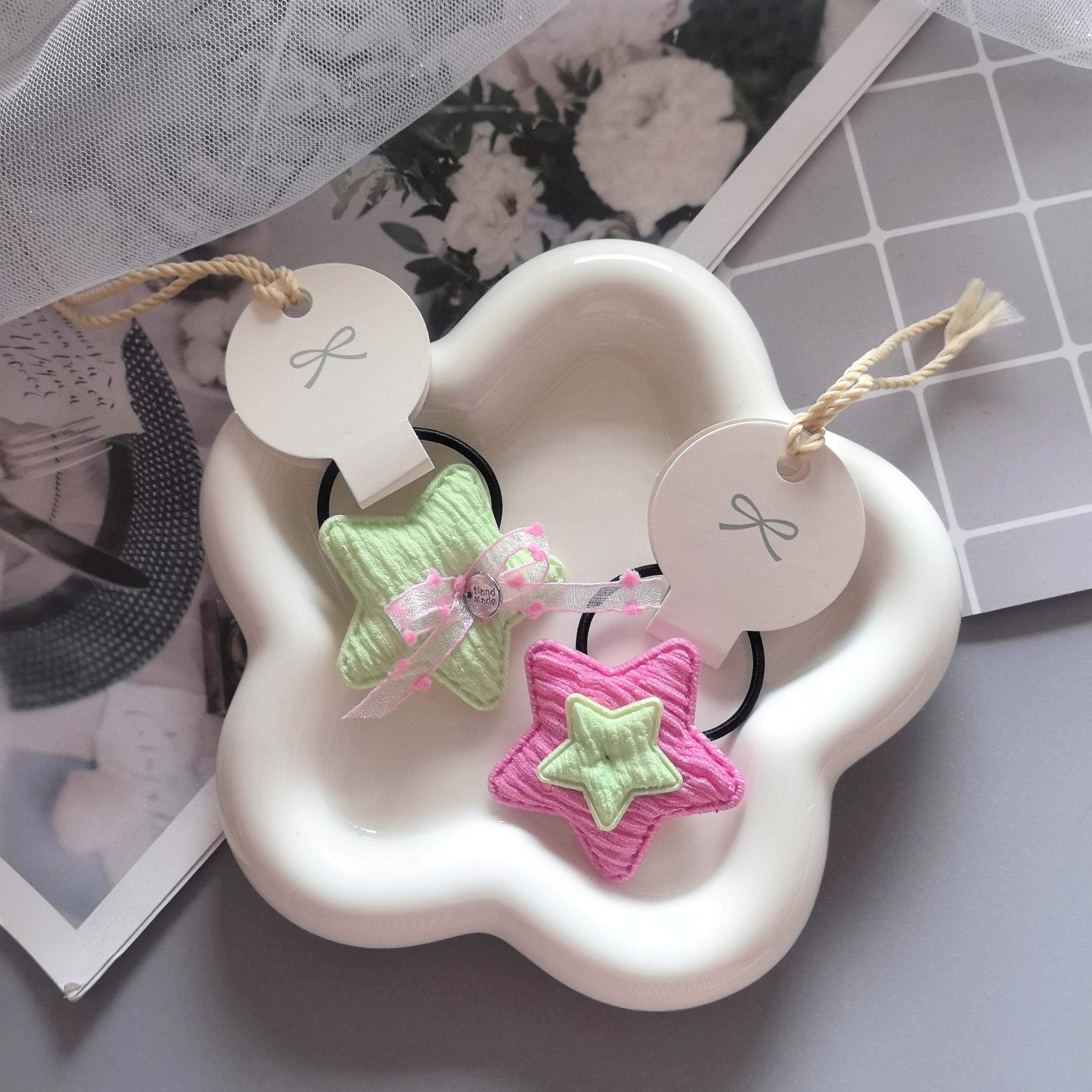 韩国进口皱皱泡大小星星手工diy饰品夹装饰材料发圈边夹制作配件,淘宝优惠券,粉丝福利购,淘宝优惠卷