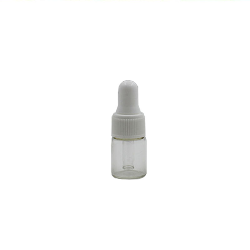 透明小样瓶玻璃空瓶1ml2ml3ml5ml白塑料圈白胶头滴管精油瓶分装瓶