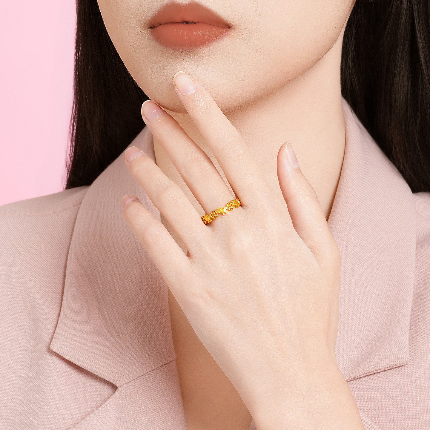 Chao Acer, good things happen, you will be rich immediately, pure gold ring, gold ring, bracelet, bracelet, zodiac sign, zodiac year, price