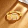 Trendy Acer Royal Fan Rainbow Gold Gold Necklace 5G Pure Gold Diamond Ring Bracelet Symphony Fashion Light Luxury Gift for Women