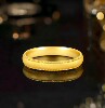 Chao Acer Royal Style Silk Gold Gold Ring Plain Ring Pure Gold Ring Brushed Water Ripple Aperture Gift Price