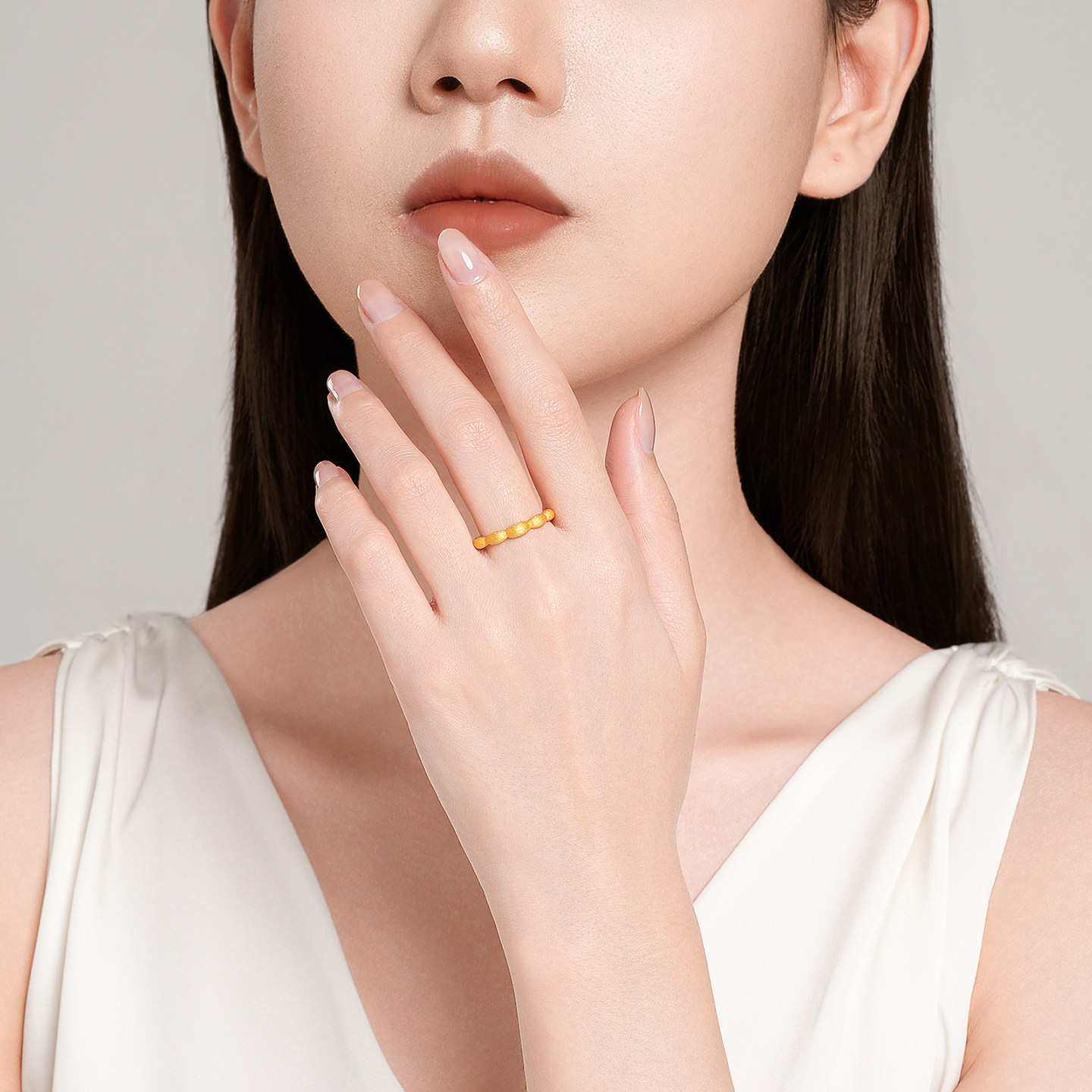 Chao Acer Huayun Good Luck Lotus Gold Ring Pure Gold Ancient Method Women's Ring Brushed Gift Price Priced Women