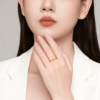 Trendy Acer to simple pure gold ring gold ring ring bracelet 5D hard gold female workplace commuting fashion birthday