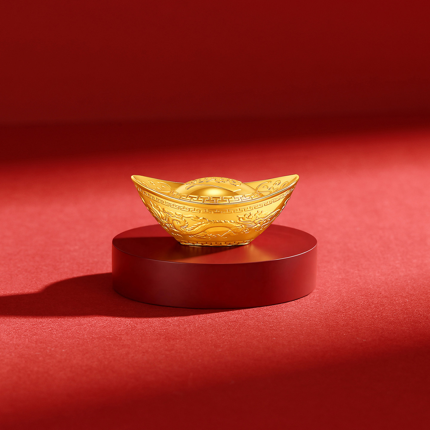 Chao Hongji Good things happen, dragon and phoenix appear auspicious, ingot gold ornaments, pure gold, wedding, three gold investment collection, dowry