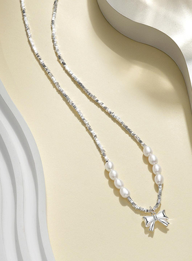 潮宏基s925银珍珠项链