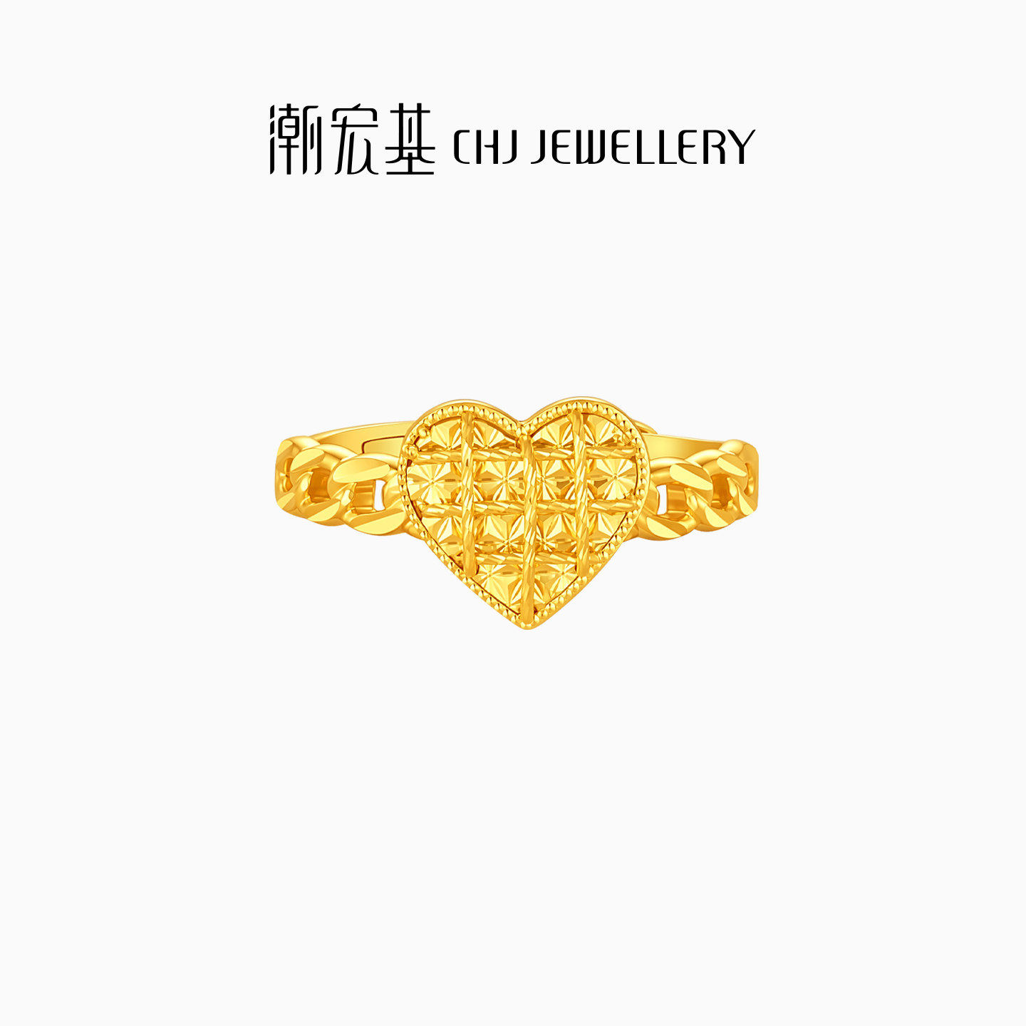 Chaohongji Pure Gold Ring Gold CNC Ring Ring Mouth Hand Decoration Car Flower Girl Love Birthday Gift Price