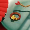 Chao Acer, good things happen, gather wealth, gold-swallowing beast Pixiu, gold agate ring, solid gold beads, birthday gift