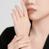 Trendy Acer Royal Gold Ring Pure Gold 5G Women's Ring Plain Ring Fashion Aperture Birthday Gift Pricing