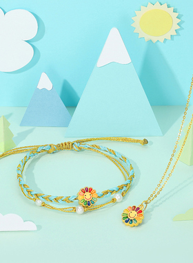 潮宏基趣玩系列黄金手链转运珠