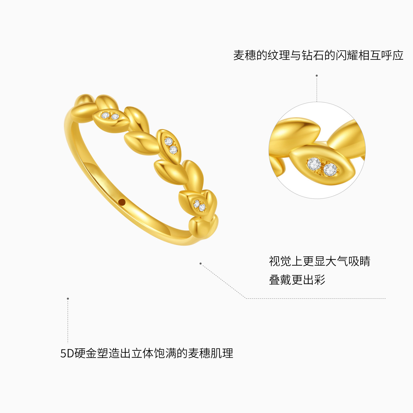 Chao Acer Yufanmaisui gold diamond ring