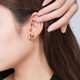 Trendy Acer Royal Style Series Black Rose Pure Gold Earrings Gold 5D Hard Gold Glossy Paint Valentine's Day Gift