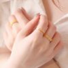 Trendy Acer Intangible Cultural Heritage Filigree Thousand Gold Gold Diamond Ring Pure Gold Ring Hand Decoration 5G Gold Retro Lace Birthday W