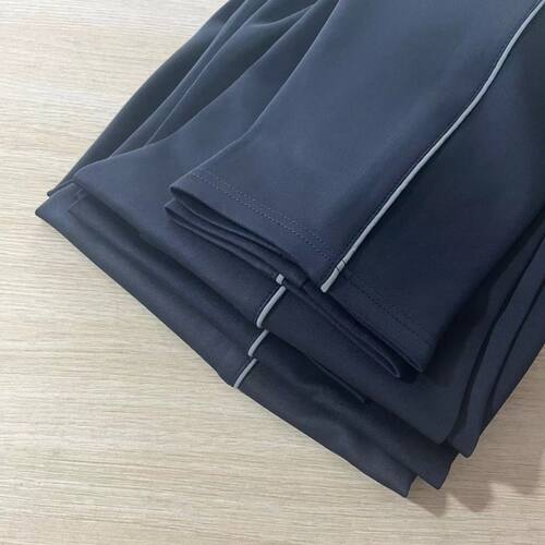 中小学生校服裤子藏蓝色反光条运动裤细灰杠冬加绒两道杠反光灰条 - 图2