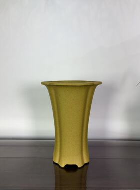 紫砂兰花盆兰展家居会客厅茶室装饰高端兰花盆莲瓣兰春兰展览束腰