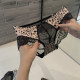 Sexy leopard print silky lace panties women's crotch pure cotton
