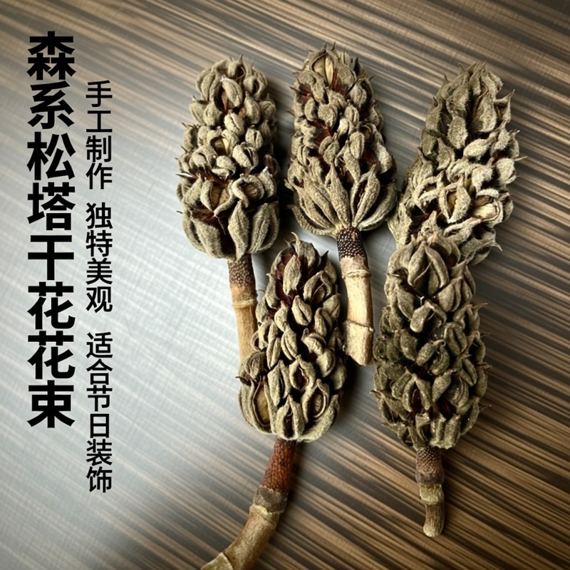 客厅干花松塔干花花束 森系DIY材料包 家居装饰摆件摄影道具标本,淘宝优惠券,粉丝福利购,淘宝优惠卷