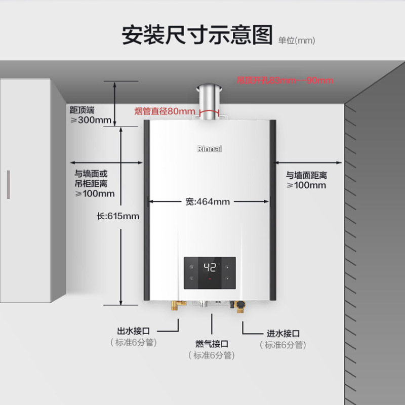 Rinnai/林内燃气热水器RUS-R24E32FRF零冷水JSQ47-R32F内置循环24 - 图3