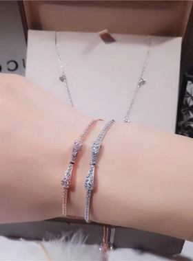 ChinPin/芷芯女蝴蝶结莫桑石手链