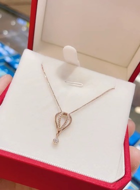 D色莫桑石热气球项链时尚