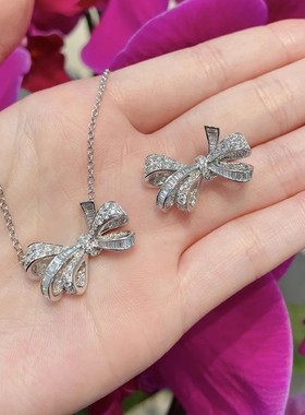 ChinPin/芷芯蝴蝶结女闪项链