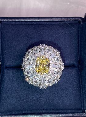 莫桑石天然鹅黄项链时尚