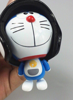 机器猫蓝胖子公仔玩偶  戴安全的帽哆啦a梦钥匙扣 包包挂件