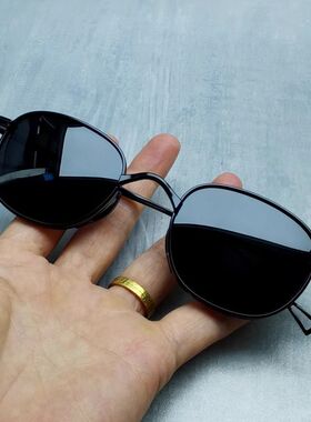 匠心设计师小众帅气休闲纯钛小方框墨镜男士潮超轻开车太阳眼镜女