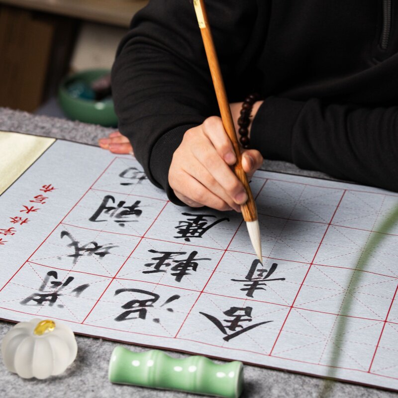 高级仿宣绸缎卷轴毛笔字水写布第三代书法布练字专用初学者练书法毛笔字成人练习高档加厚空白高端仿宣练习布