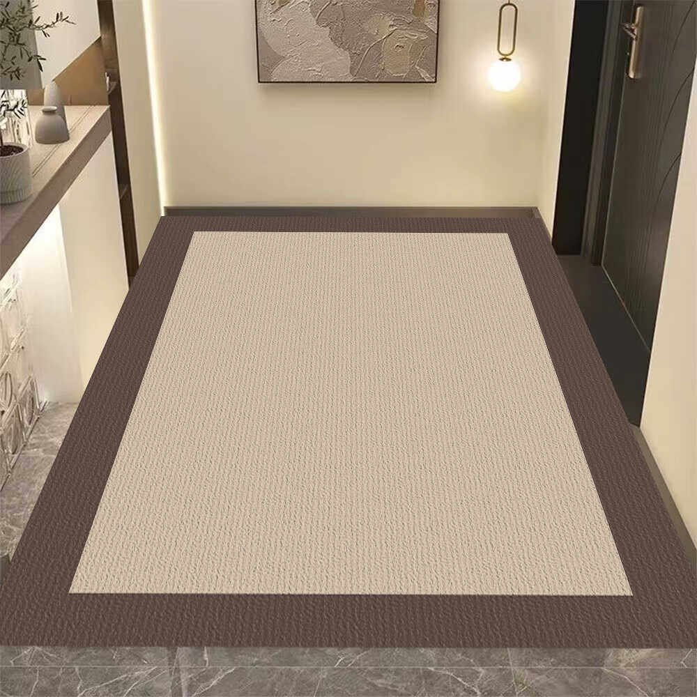 现代简约素色入户进门脚垫玄关防滑地垫鞋柜边蹭脚垫高级感地毯,淘宝优惠券,粉丝福利购,淘宝优惠卷