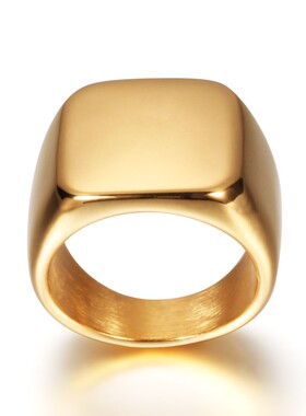 新款简约光面钛钢戒指不锈钢简约18MM男女玫瑰金戒指可印Logo厂家