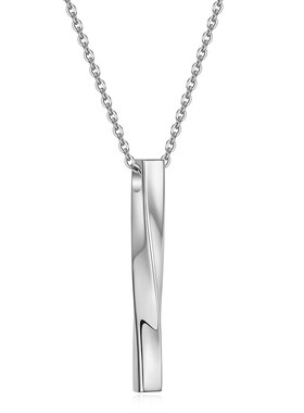 新款欧美跨境热卖5MM光面螺旋立体直条304不锈钢项链情侣时尚百搭