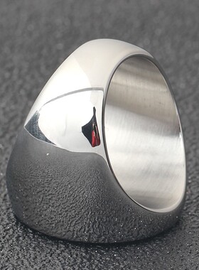 新款亚马逊热卖 欧美圆形22MM不锈钢戒指26首字母复古简约指环女