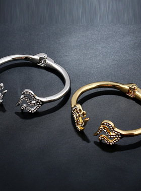 欧美风镶钻不规则水晶现货手环