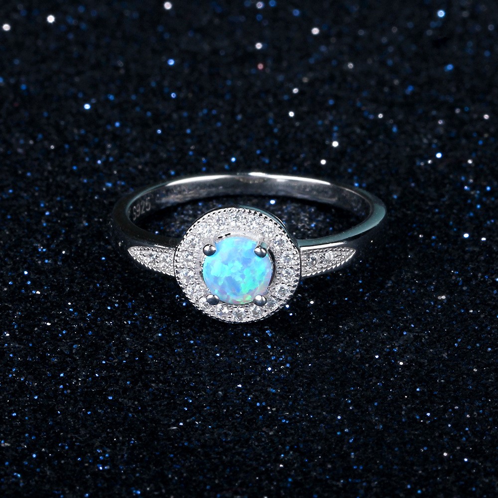Whole body S925 sterling silver inlaid with imported opal