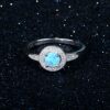 Whole body S925 sterling silver inlaid with imported opal