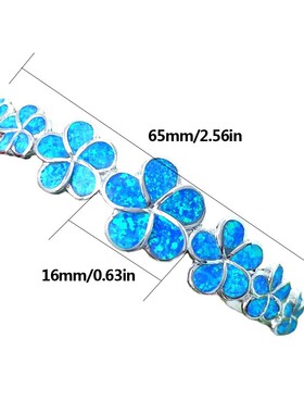 新款亚马逊热销Opal澳宝梅花花朵手镯手圈澳宝袖口手镯饰品镶进口