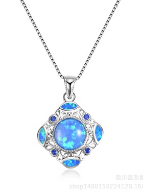 新款跨境欧美时尚珠宝澳宝项链吊坠短款锁骨链首饰品厂家