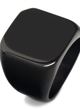 新款跨境欧美热卖戒指复古简约光面18MM304不锈钢钛钢指环可激光