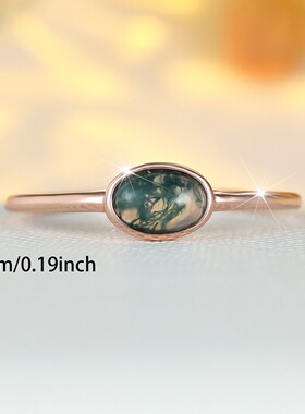 欧美ins风简约通体S925纯银椭圆