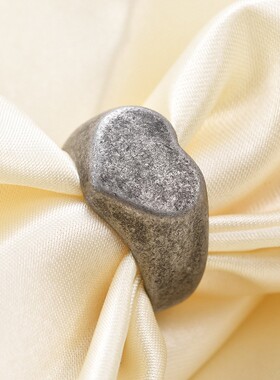 新款欧美跨境热卖个性不锈钢复古桃心爱心16MM戒指不锈钢指环