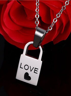 情人节礼物情侣Love钛钢项链爱情