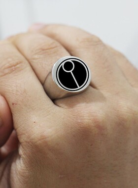 新款欧美跨境22MM圆形光面刻字不锈钢戒指复古简约个性指环热卖女