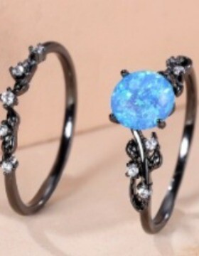 新款跨境配饰欧美手饰澳宝首饰欧美时尚个性百搭饰品2件套戒指女