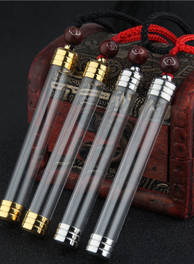 结缘透明宝瓶空心嘎乌盒吊坠挂件