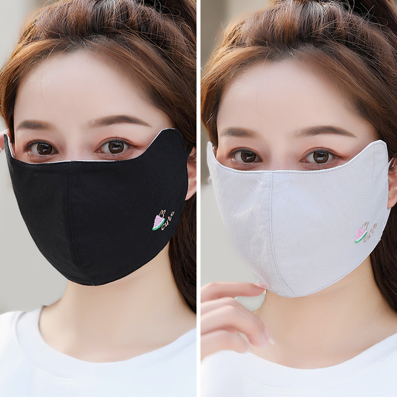 口罩女秋冬季防寒保暖时尚纯棉布韩版学生户外骑行护脸面罩男潮款 - 图1