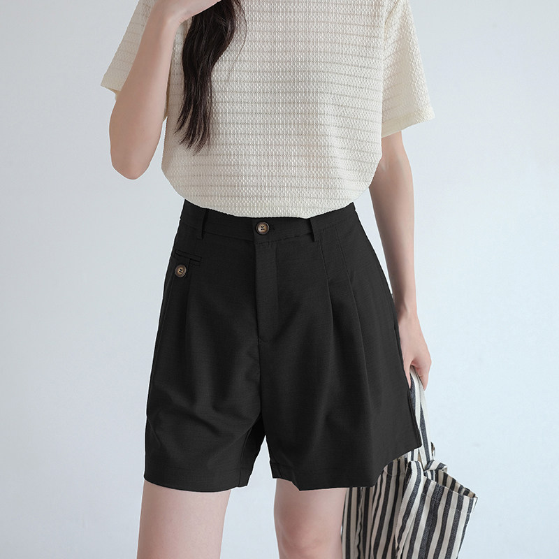 蓝若水大码女装通勤百搭A字短裤2026夏装新款胖MM高腰显瘦休闲裤,淘宝优惠券,粉丝福利购,淘宝优惠卷